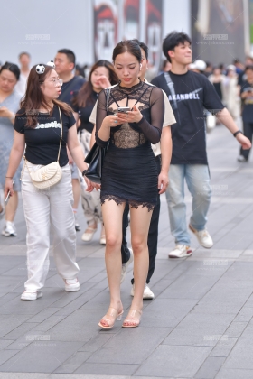 黑色蕾丝裙 250617-66