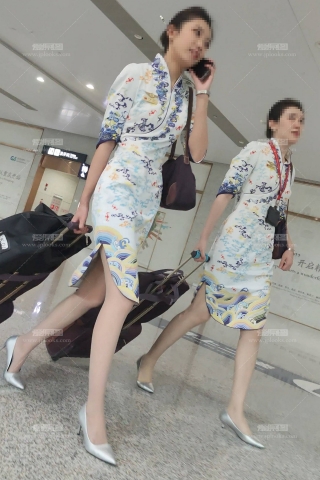 4K视频海航乘务组灰丝眼花缭乱个个气质身材太赞了