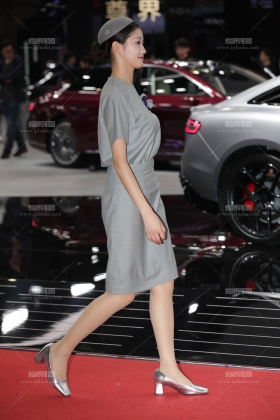 25上海车展空乘制服的礼仪肉丝高跟端庄优雅