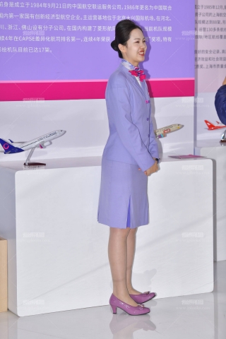 紫色空姐制服74