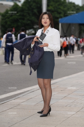 车展篇-开心下班的制服黑丝47P